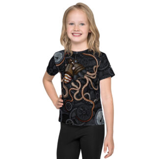 CAVIS Steampunk Octopus Gears Shirt - Kid's - Front