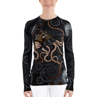 CAVIS Steampunk Octopus Gears Tank Top - Women's - Model - Front