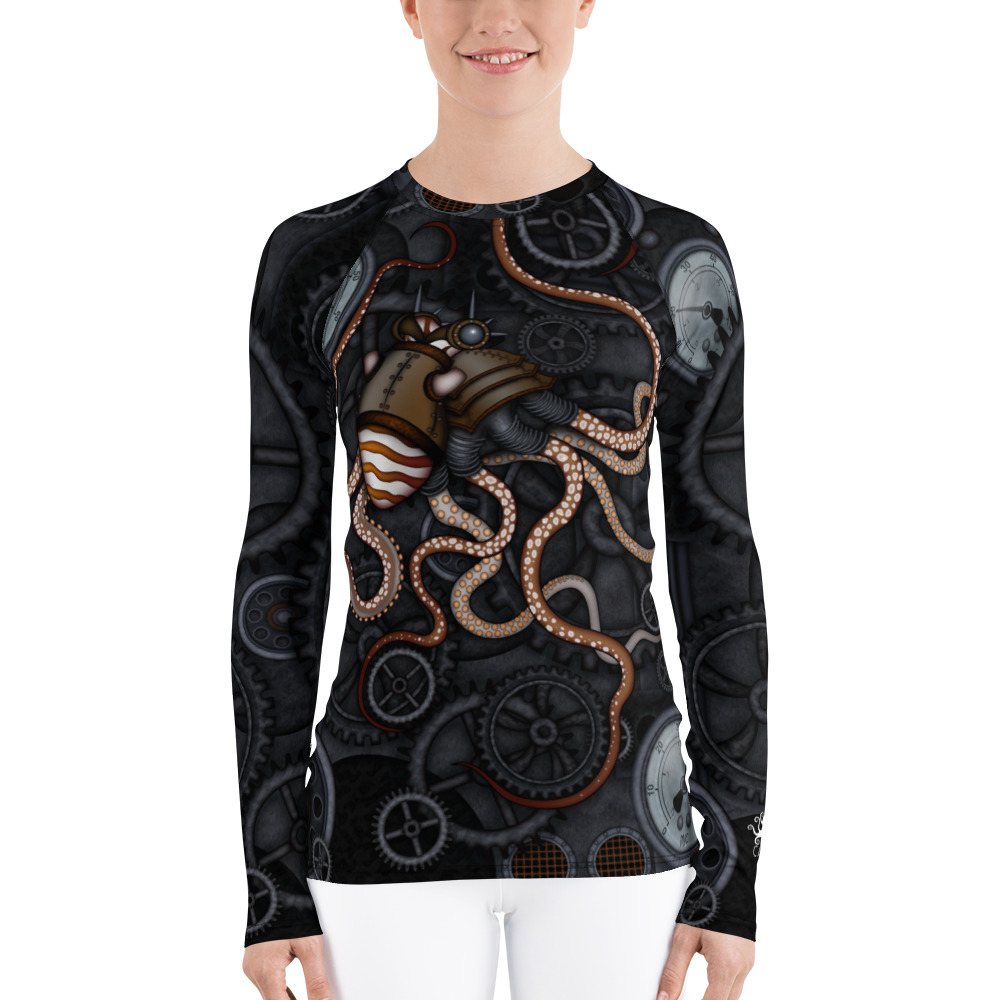 CAVIS Steampunk Octopus Gears Tank Top - Women's - Model - Front