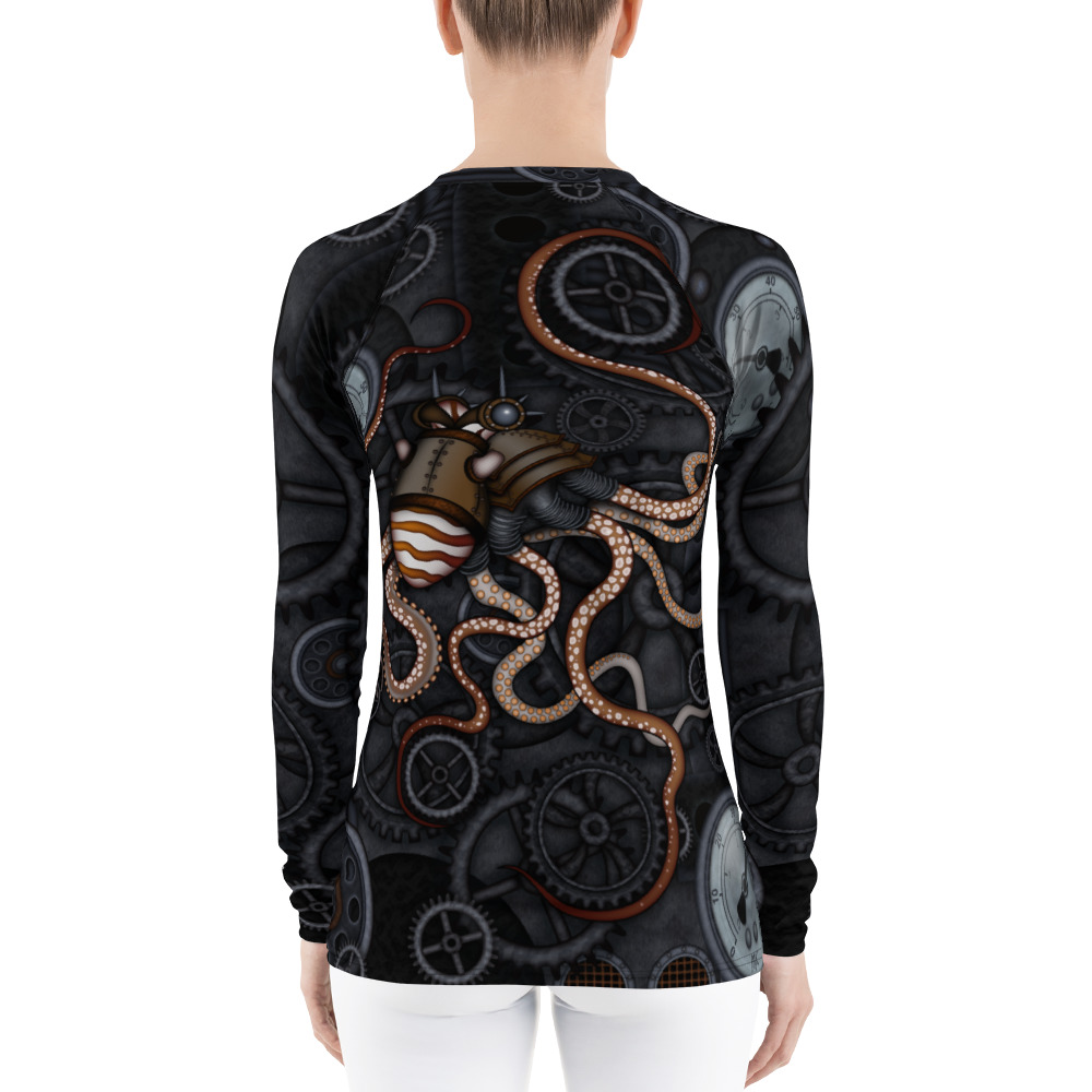 CAVIS Steampunk Octopus Gears Tank Top - Women's - Model - Back