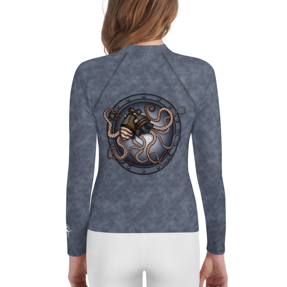 CAVIS Steampunk Octopus Rash Guard - Youth - Back