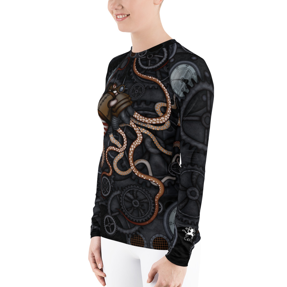CAVIS Steampunk Octopus Gears Tank Top - Women's - Model - Left
