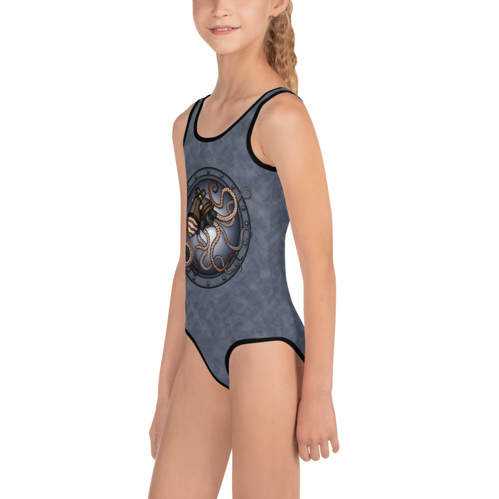 CAVIS Steampunk Octopus Swimsuit - Kid's - Girl - Left