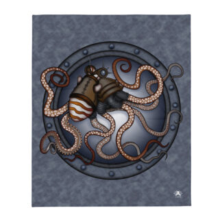 CAVIS Steampunk Octopus Throw Blanket