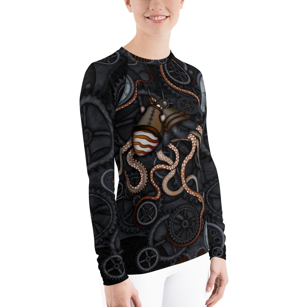 CAVIS Steampunk Octopus Gears Tank Top - Women's - Model - Right