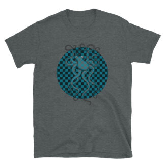 CAVIS Checkered Camouflage Octopus T-shirt - Gray