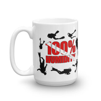 CAVIS Scuba Diver Mug - 100% Humidity - 15 oz. - Left