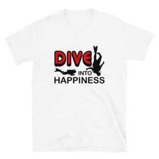 CAVIS Scuba Diver Short-Sleeve Unisex T-Shirt, Dive Into Happiness Soft Style Shirt