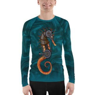 CAVIS Steampunk Seahorse Men’s Rash Guard - Front