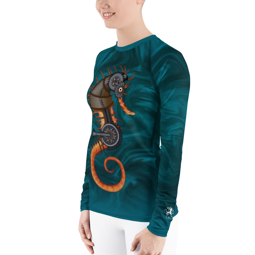 CAVIS Steampunk Seahorse Women’s Rash Guard - Left