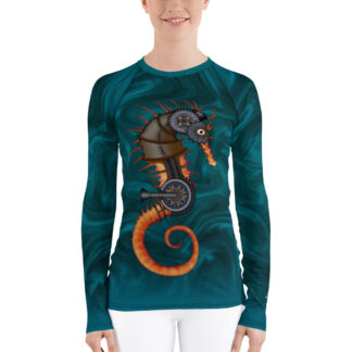CAVIS Steampunk Seahorse Women’s Rash Guard - Front