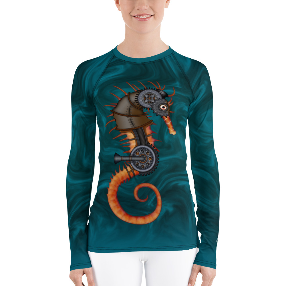 CAVIS Steampunk Seahorse Women’s Rash Guard - Front