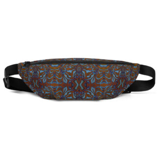 CAVIS Wunderpus Pattern Fanny Pack - Orange Blue Alternative Sea Life Waist Bag - Front