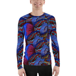 CAVIS Mandarinfish Pattern Women’s Rash Guard - Scuba Dive Skin - Swim Shirt - Men's - Front