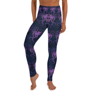 CAVIS Purple Octopus CAVIS Purple Octopus High Waist Leggings, Athletic Scuba Dive Skin - Front, Athletic Scuba Dive Skin - Front