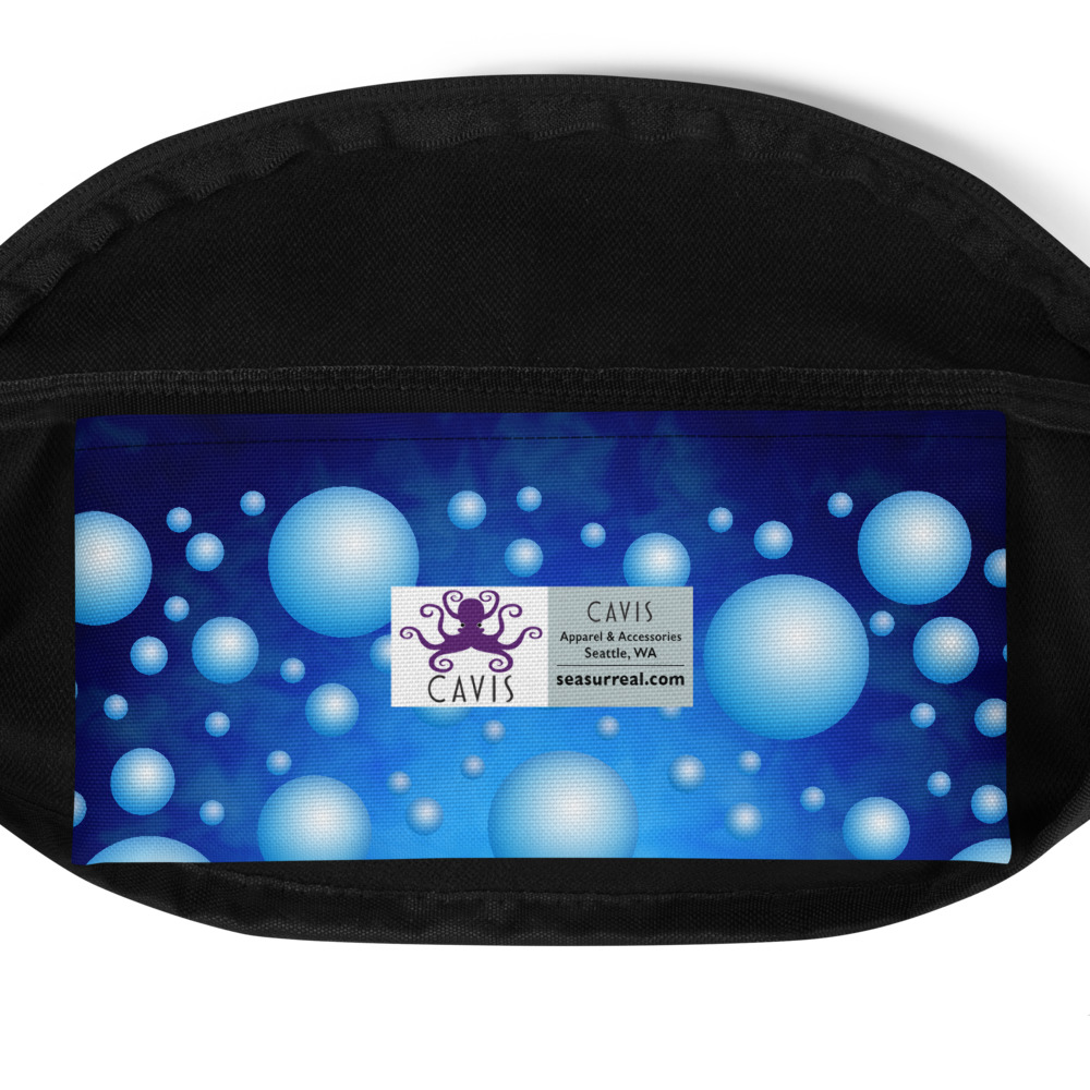 CAVIS Purple Octopus Bubbles Fanny Pack, Sea Life Waist Bag Cartoon Fashion Belt Pack - Image 5