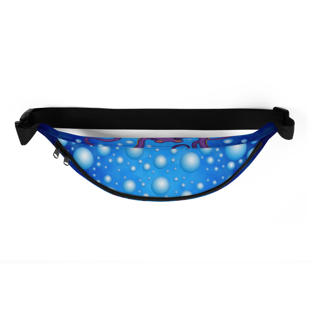 CAVIS Purple Octopus Bubbles Fanny Pack, Sea Life Waist Bag Cartoon Fashion Belt Pack - Image 3