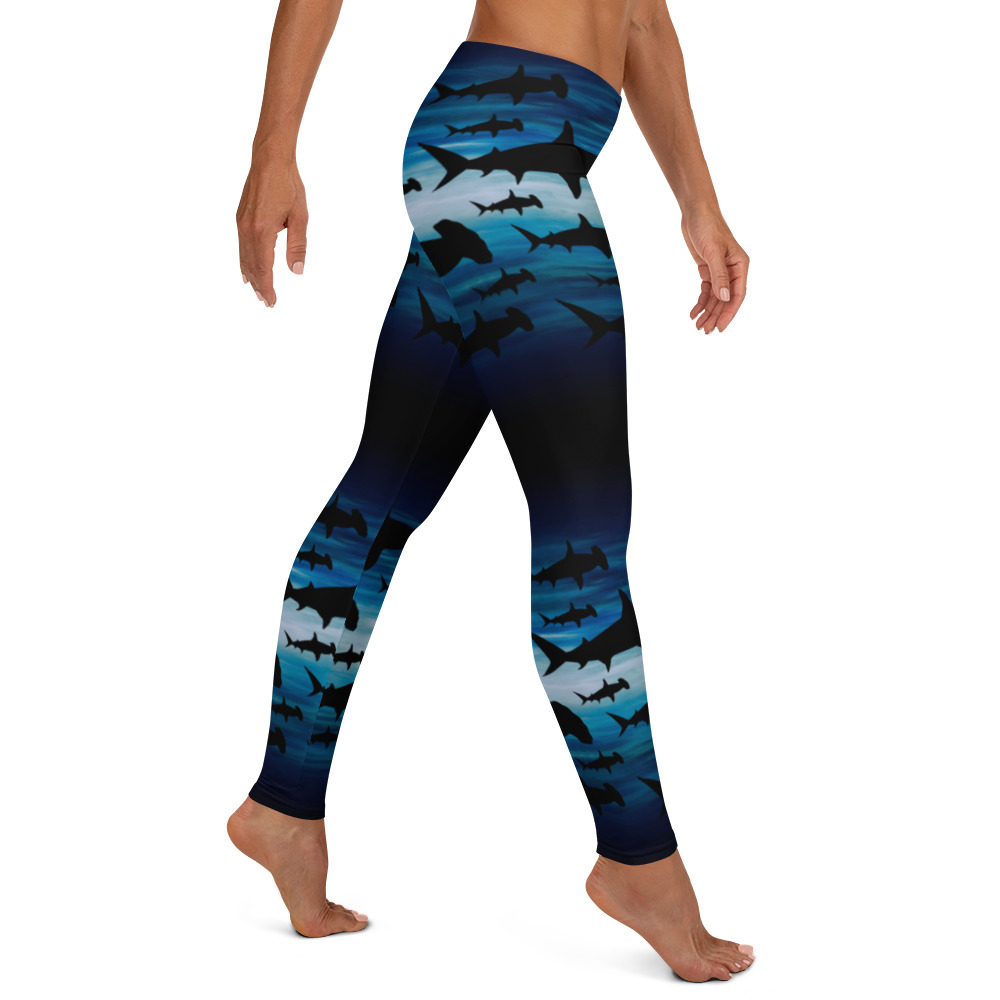 CAVIS a Shark Pattern Hammerhead Leggings, Sea Life Dive Skin Yoga Pants - Image 10