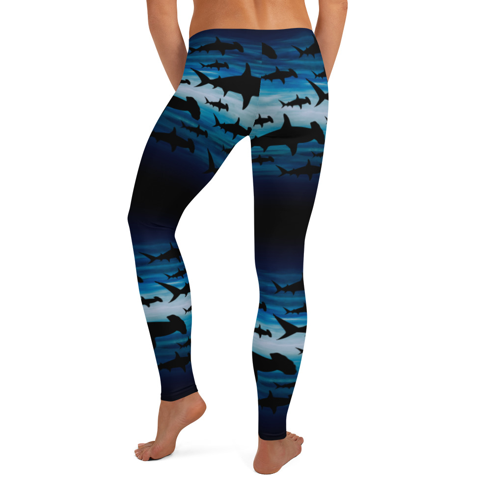 CAVIS a Shark Pattern Hammerhead Leggings, Sea Life Dive Skin Yoga Pants - Image 7
