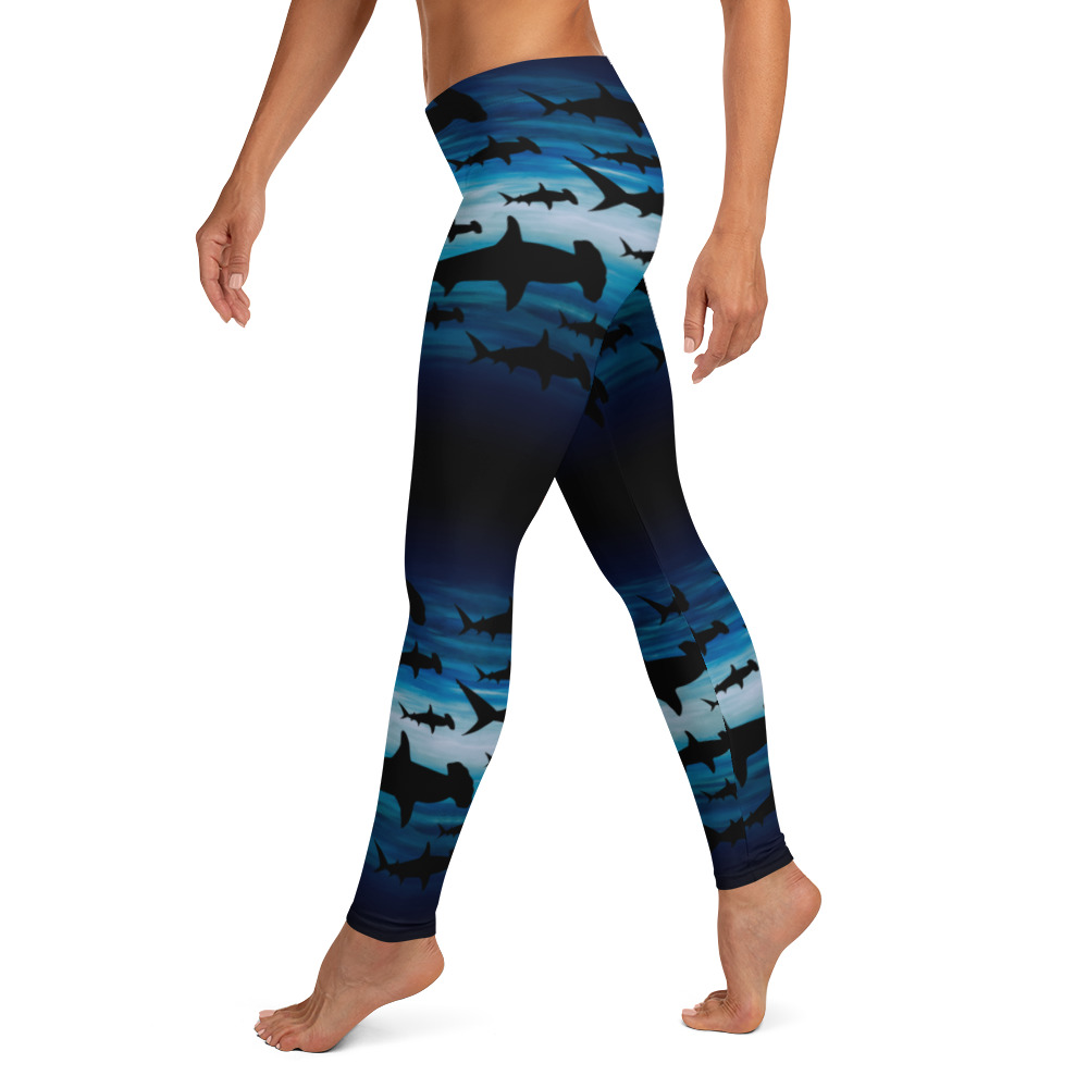 CAVIS a Shark Pattern Hammerhead Leggings, Sea Life Dive Skin Yoga Pants - Image 9