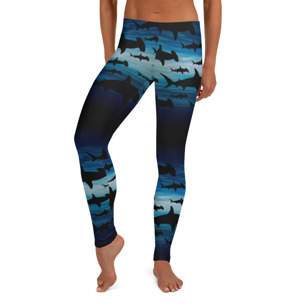 CAVIS a Shark Pattern Hammerhead Leggings, Sea Life Dive Skin Yoga Pants - Image 8