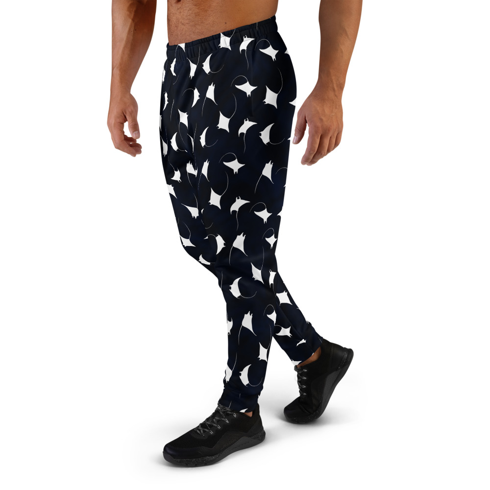 CAVIS Mobula Manta Ray Sweatpants, Jogger Bottoms, Athletic Pants - Left Front
