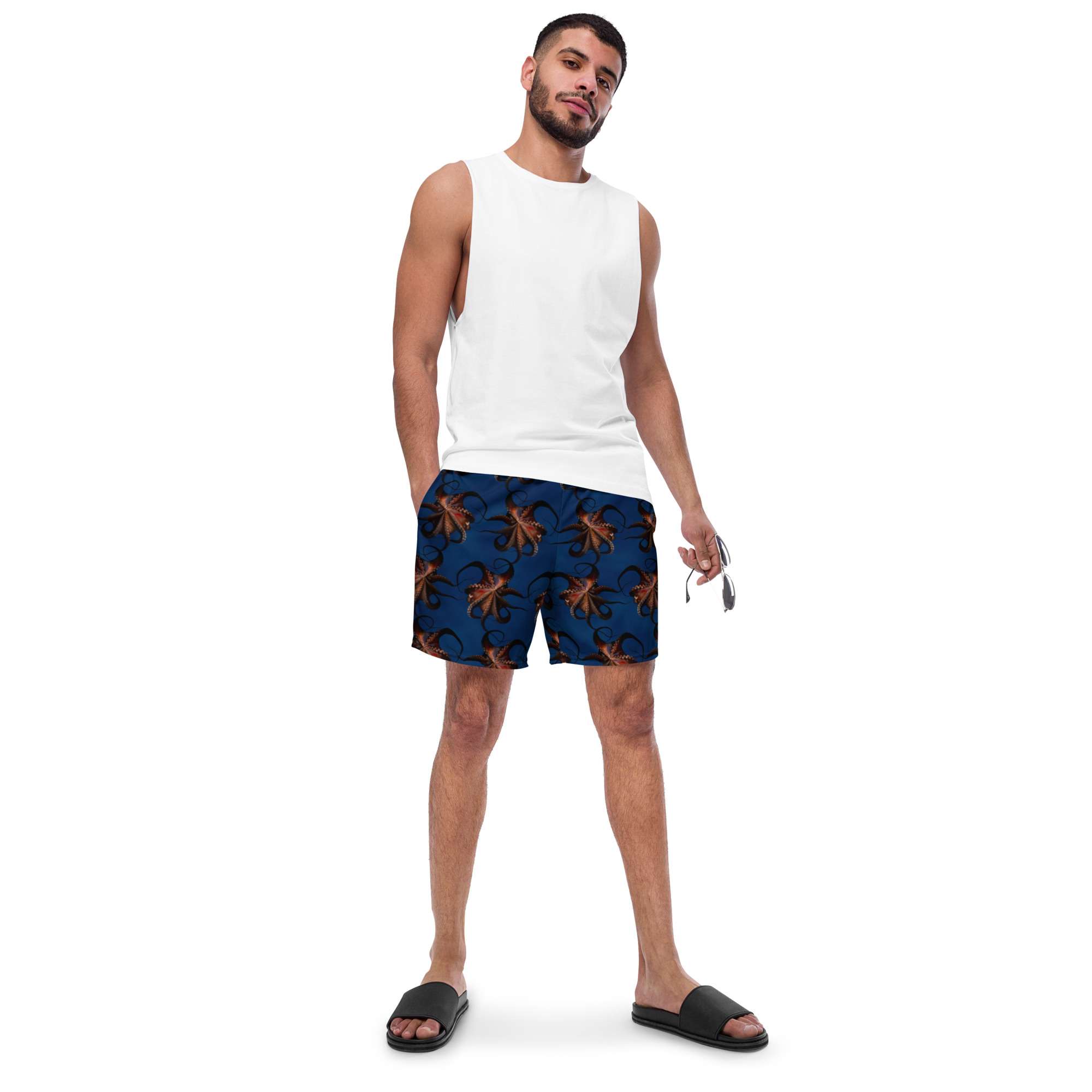 CAVIS Flying Octopus Men's Swim Trunks, Unique Underwater Sea Life Swimsuit - Image 2