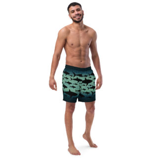 CAVIS a Shark Pattern Hammerhead Men's Swim Trunks, Sea Life Swimsuit