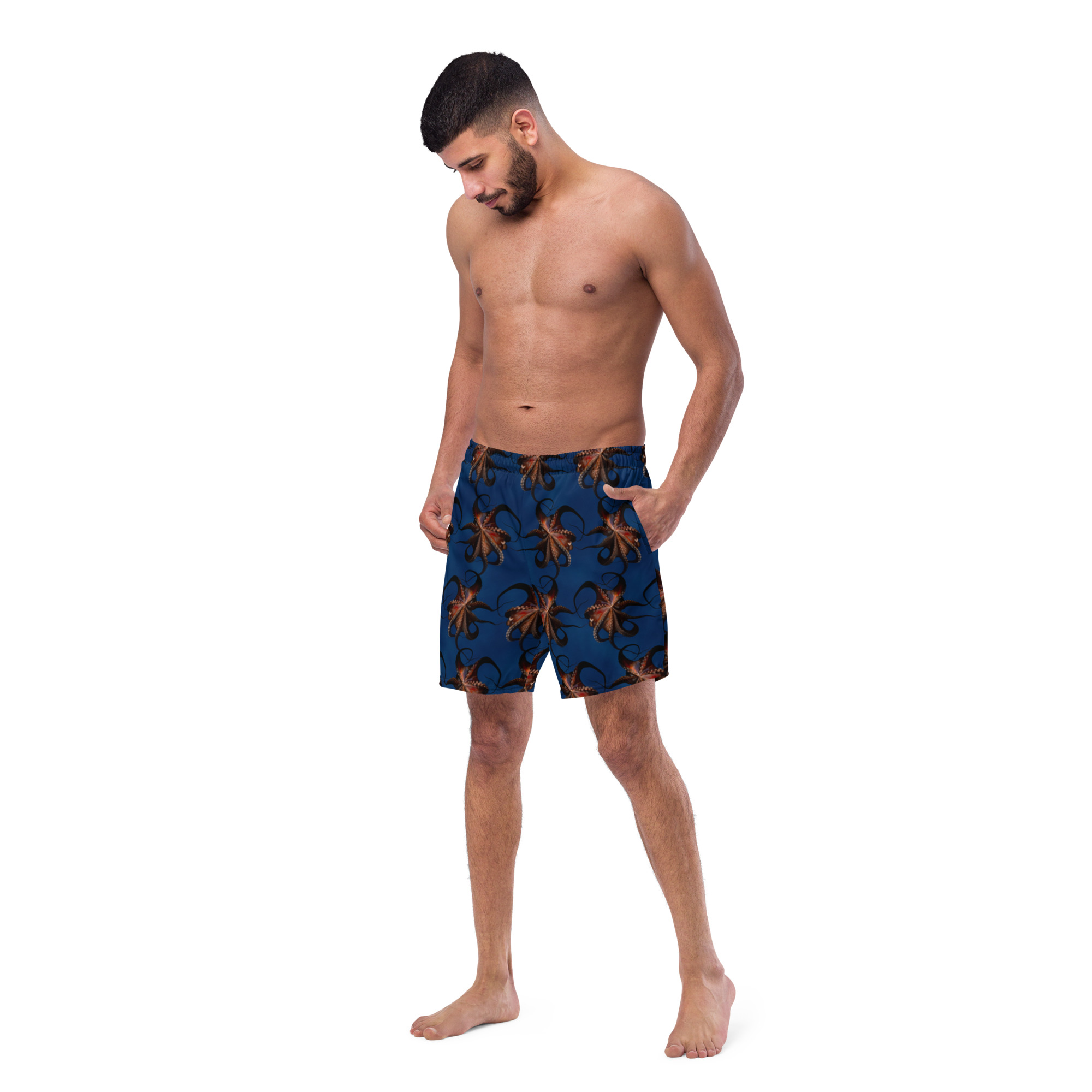 CAVIS Flying Octopus Men's Swim Trunks, Unique Underwater Sea Life Swimsuit - Image 4