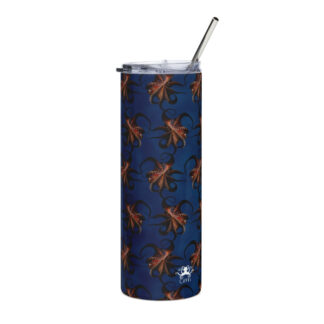 CAVIS Flying Octopus Stainless Steel Tumbler, Artistic Sea Life Tumbler