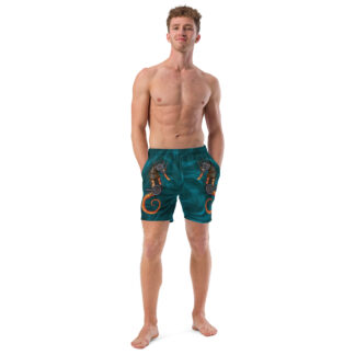 CAVIS a Steampunk Seahorse Men’s Swimsuit, Alternative Men’s Swim Trunks