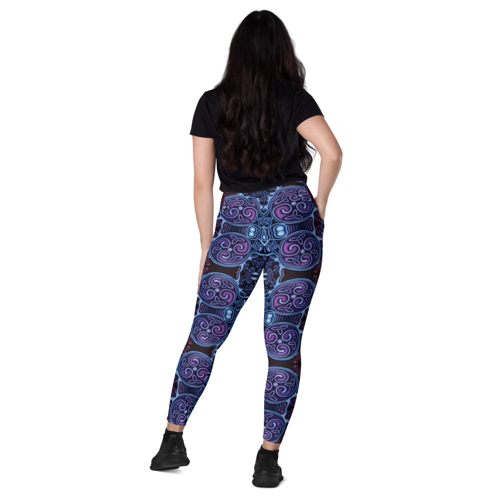 CAVIS Celtic Soul High Waist Leggings with Pockets, Alternative Purple Blue Dive Skin Yoga Pants - Image 6