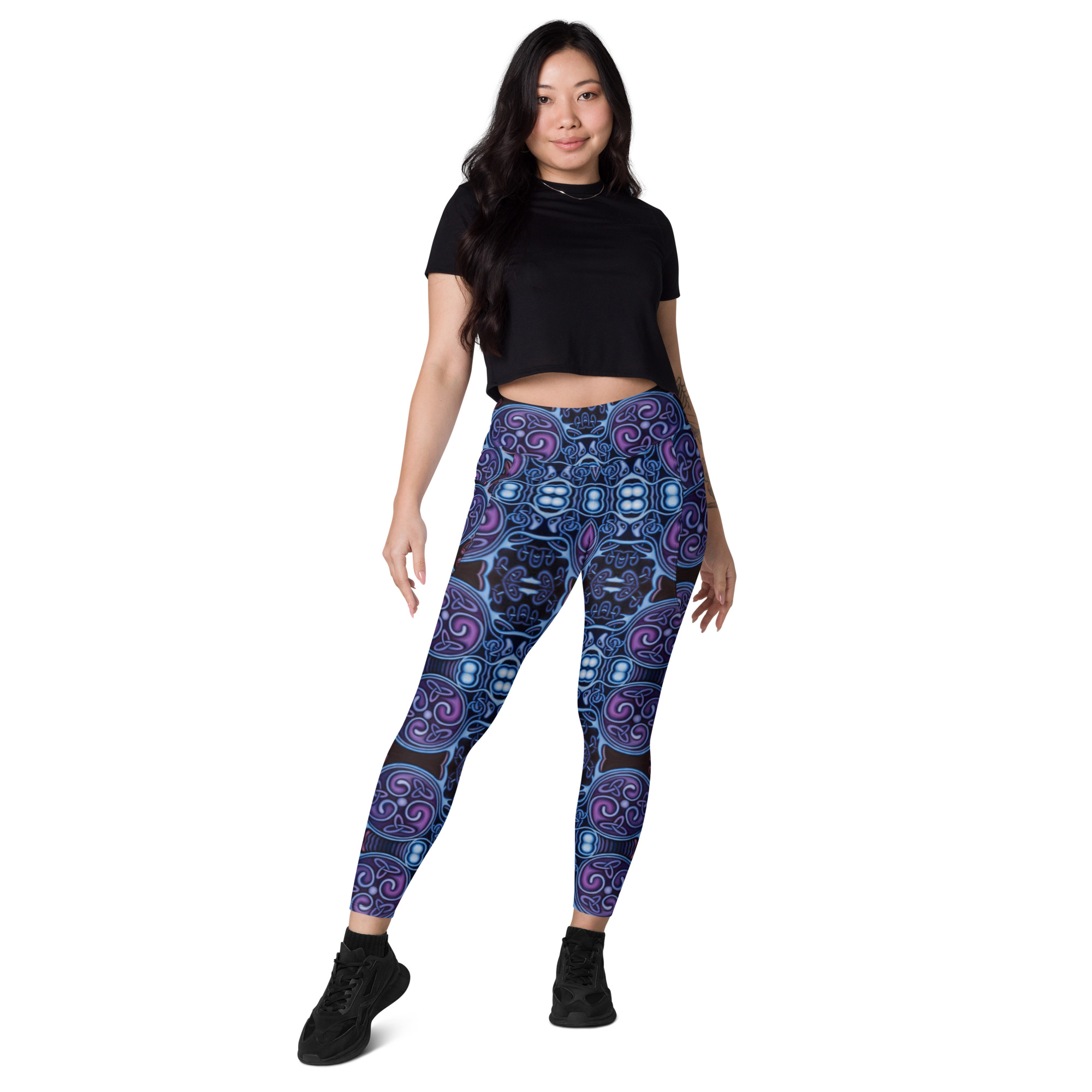 CAVIS Celtic Soul High Waist Leggings with Pockets, Alternative Purple Blue Dive Skin Yoga Pants - Image 5