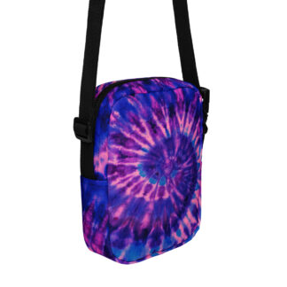 CAVIS Purple Tie-Dye Psychedelic Utility Cross-body Bag