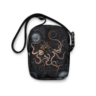 CAVIS Steampunk Octopus Nautical Utility Cross-body Bag, Underwater Sea Life Handbag