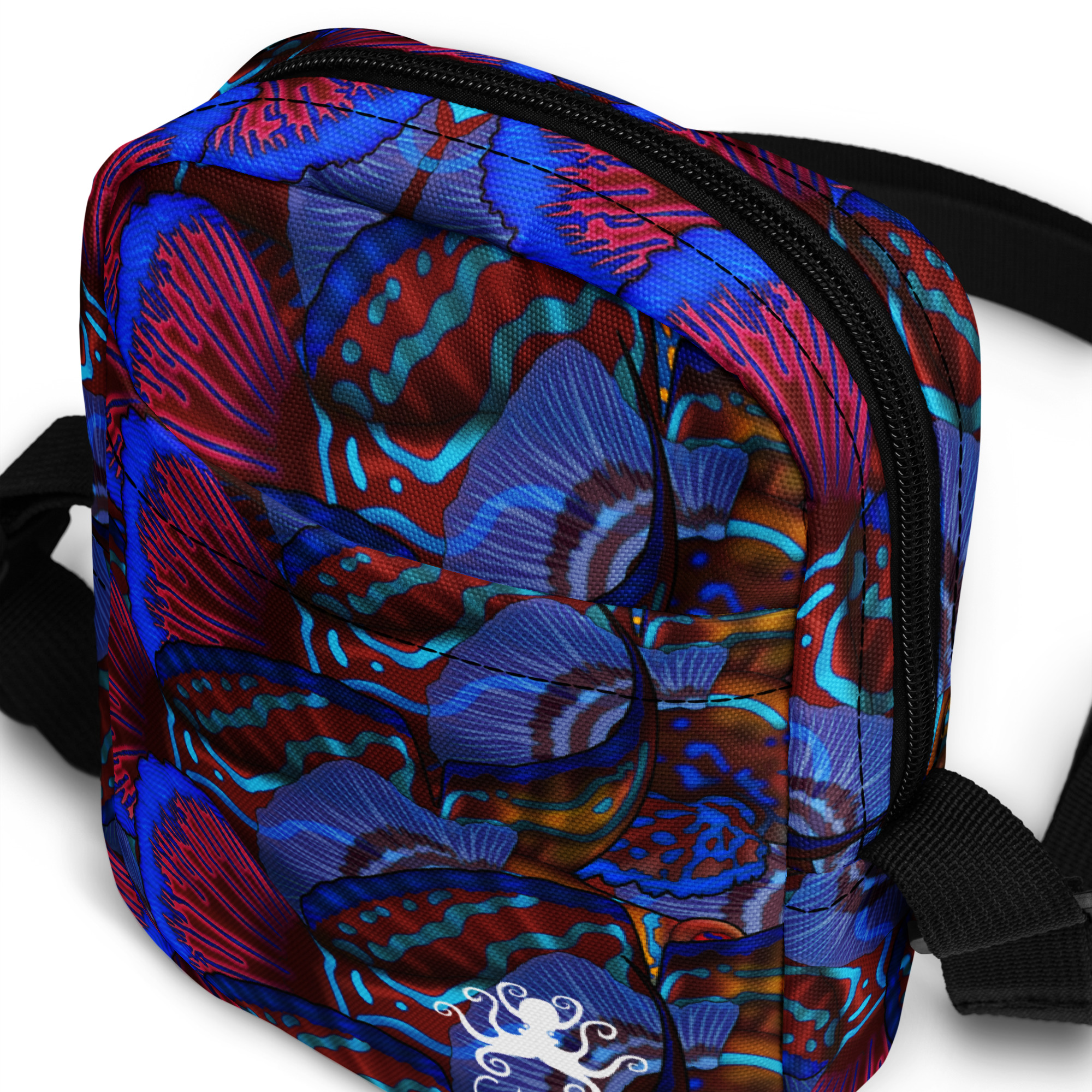 CAVIS Mandarinfish Colorful Nautical Utility Cross-body Bag, Underwater Sea Life Handbag - Image 13