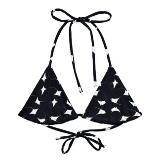 CAVIS Mobula Ray String Bikini Top, Alternative Devil Rays, Manta Ray Swimsuit