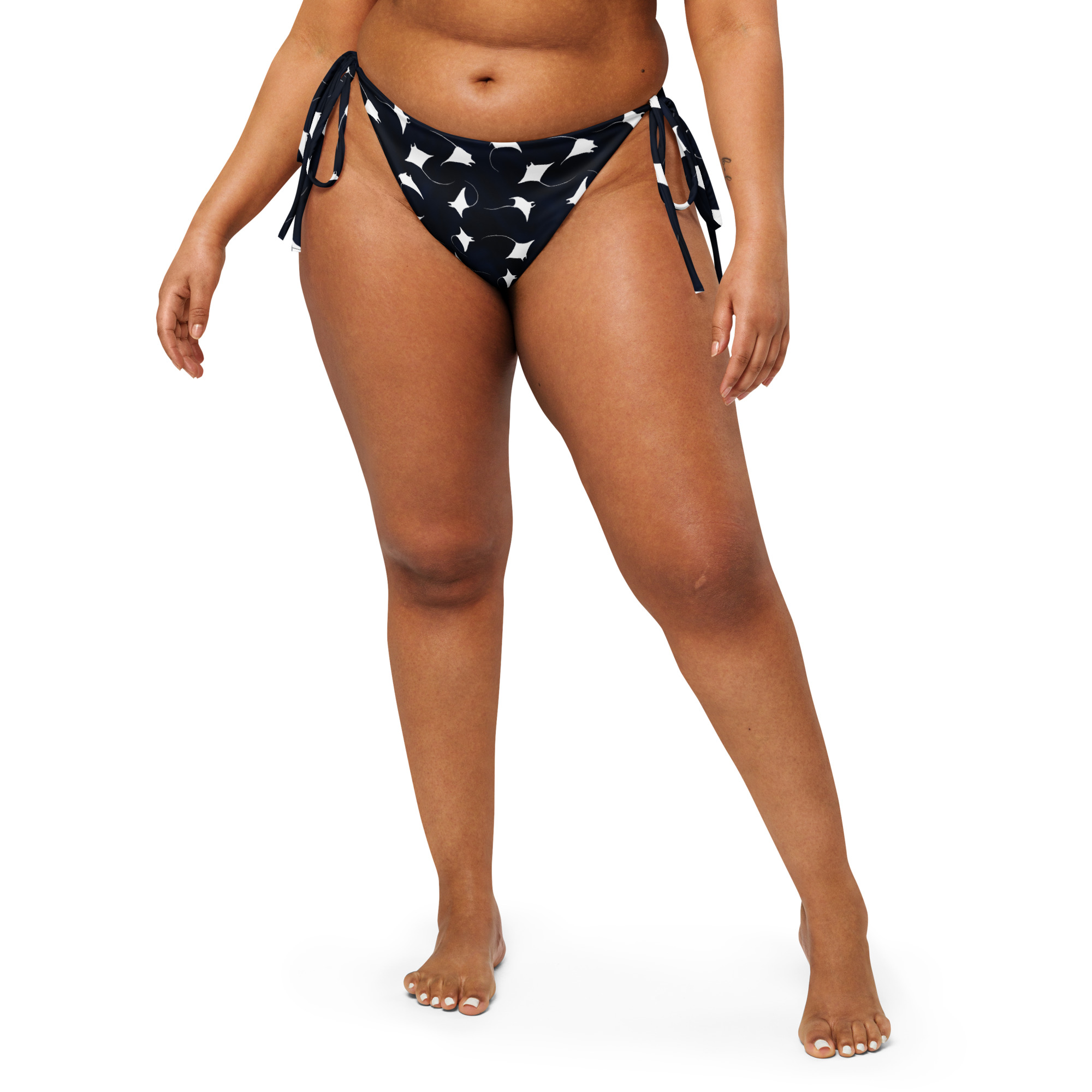 CAVIS Mobula Ray String Bikini Bottom, Alternative Devil Rays, Manta Ray Swim Suit