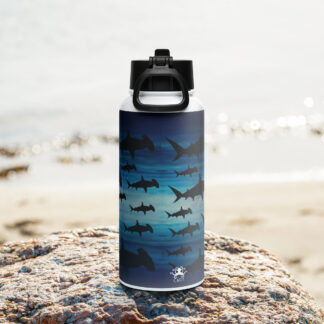 CAVIS a Hammerhead Shark Stainless Steel Water Bottle with a Straw Lid