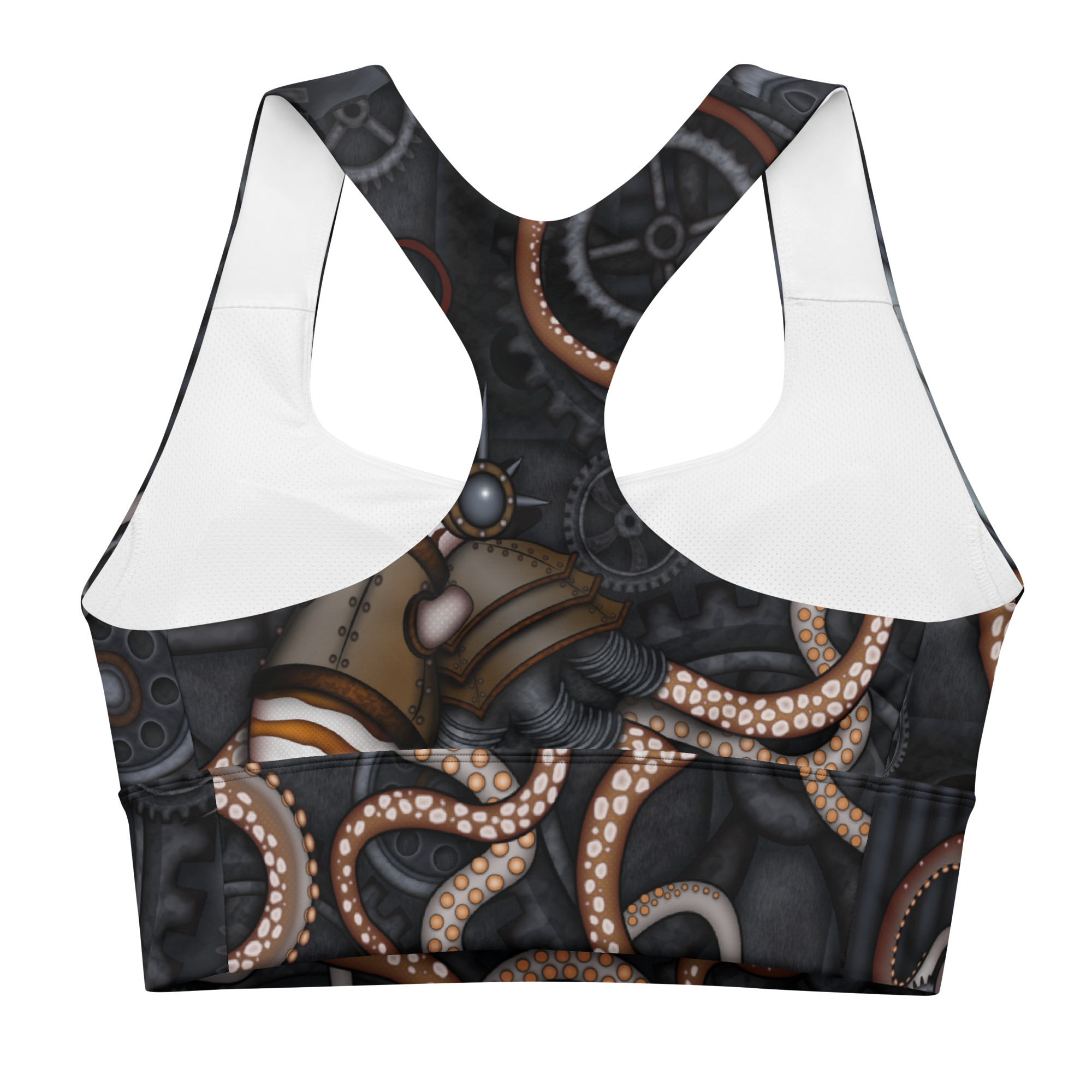 CAVIS Steam Punk Octopus Longline Sports Bra, Alternative Cosplay Swimsuit Top, Nautical Tankini - Image 11