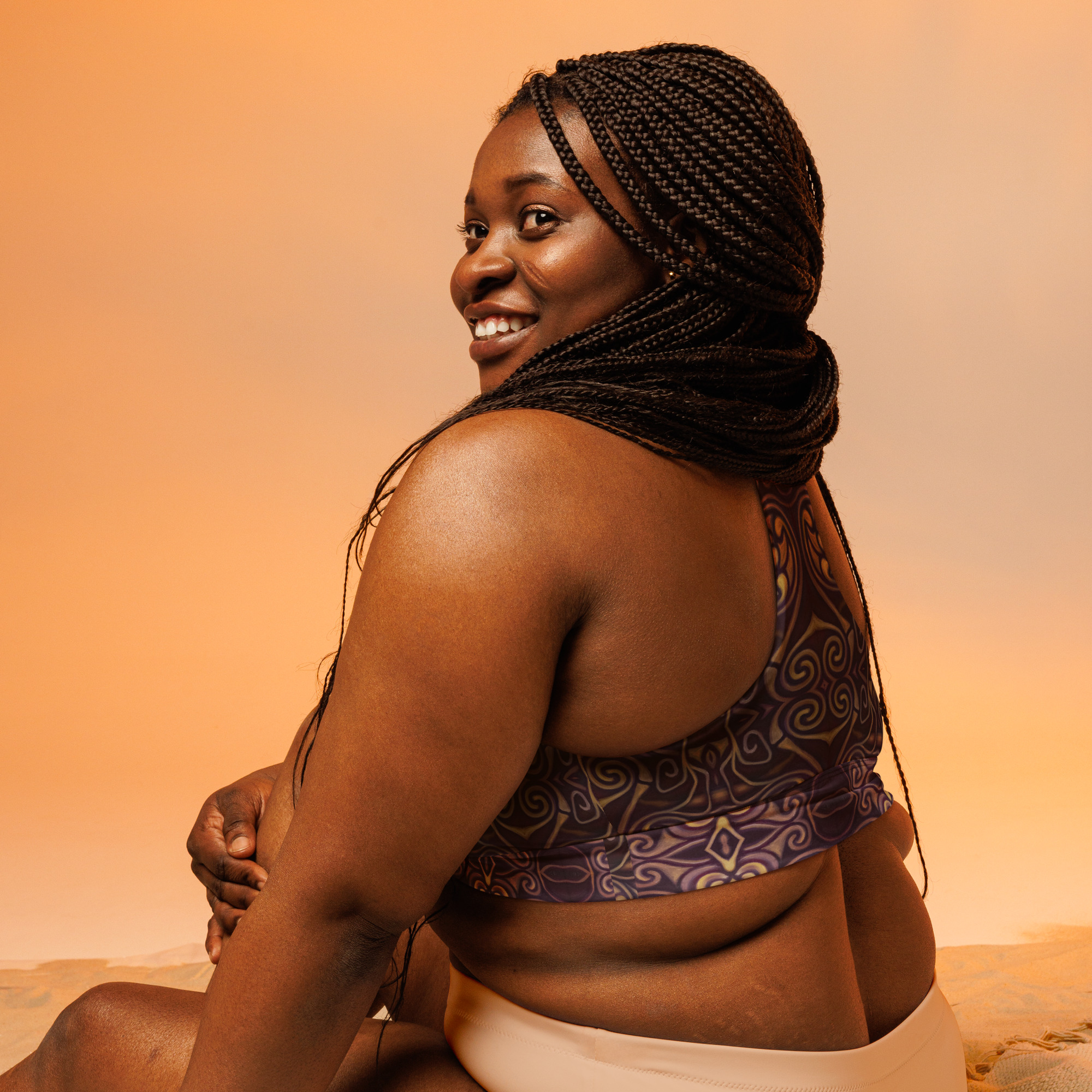 CAVIS Celtic Dragon Longline Sports Bra, Alternative Goth Swimsuit Top, Boho Tankini - Image 3