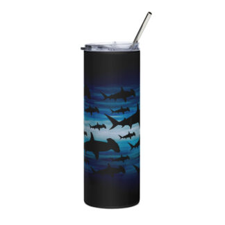 CAVIS Hammerhead Shark Stainless Steel Tumbler, Artistic Sea Life Tumbler