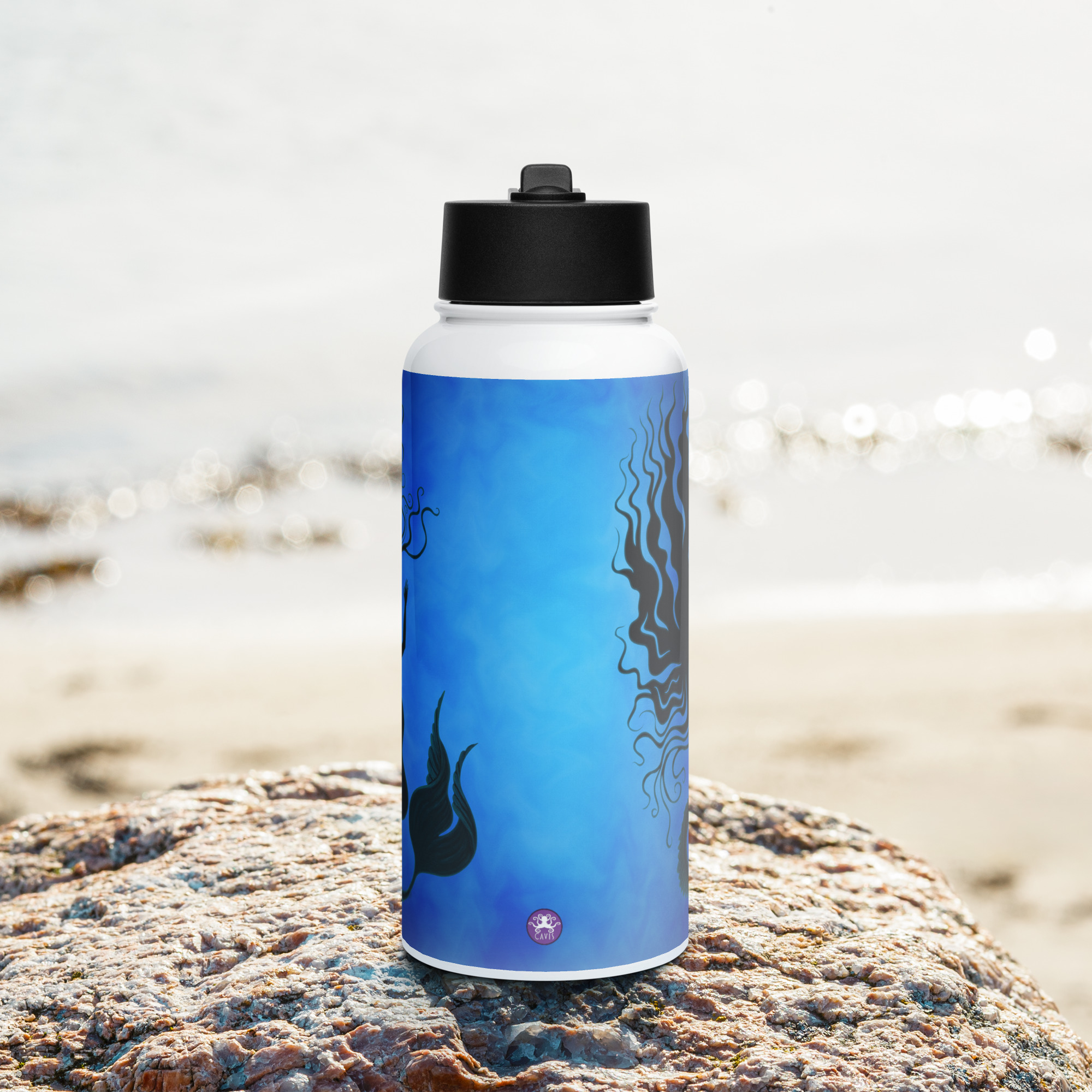 CAVIS Mermaid Stainless Steel Water Bottle with a Straw Lid - Image 3
