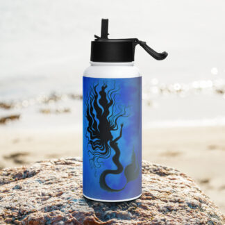 CAVIS Mermaid Stainless Steel Water Bottle with a Straw Lid