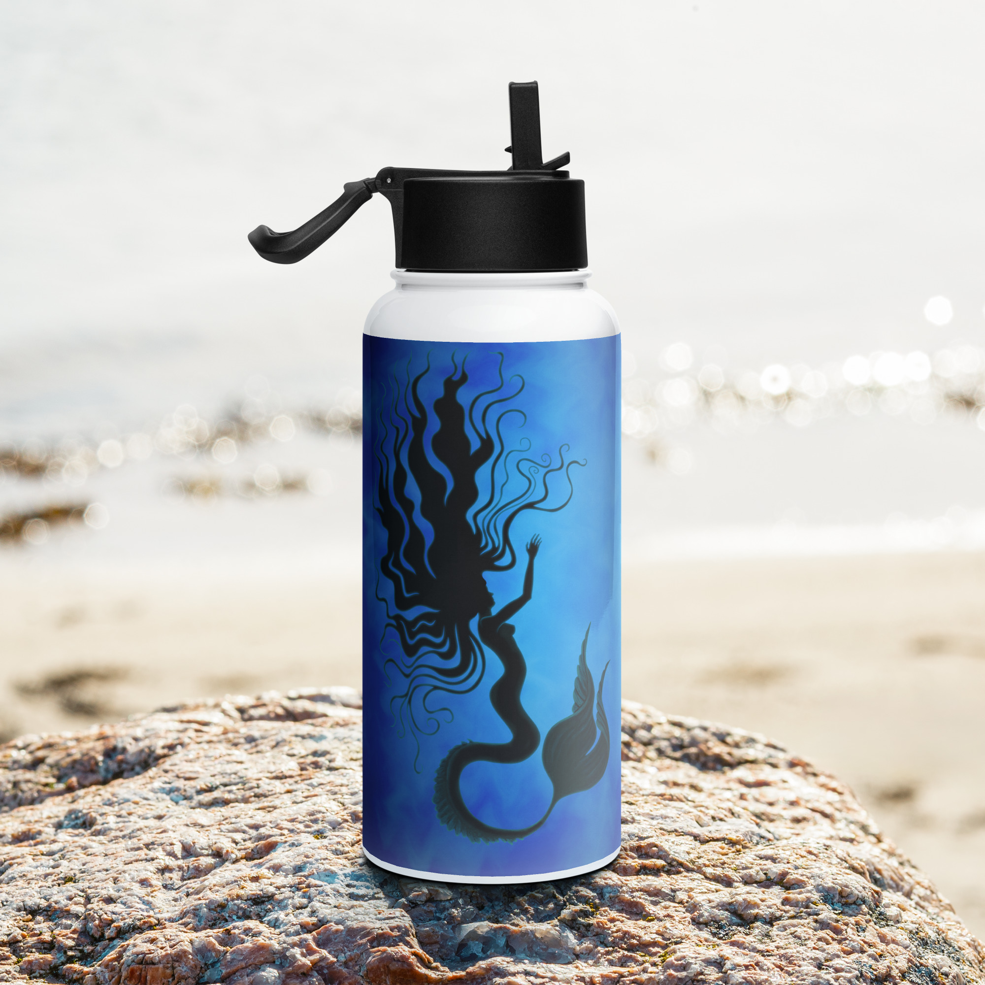 CAVIS Mermaid Stainless Steel Water Bottle with a Straw Lid - Image 2