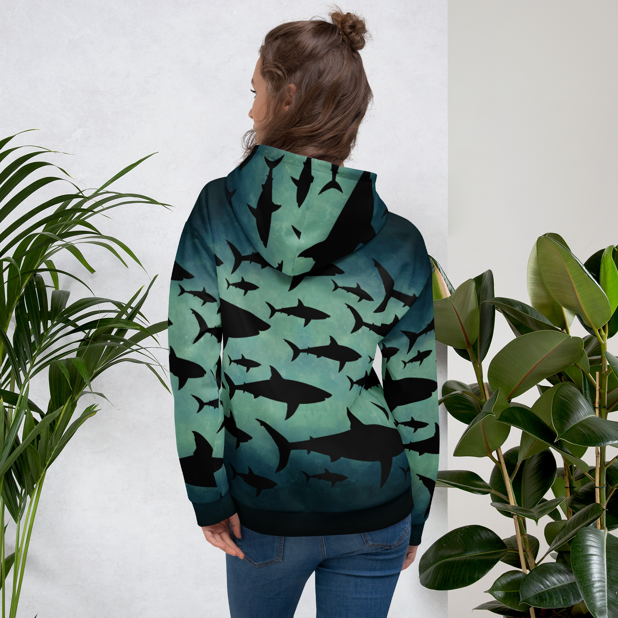 CAVIS Shark Pattern Unisex Hoodie - Image 5