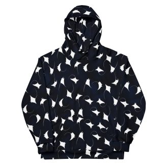 manta ray mobula all over print hoodie
