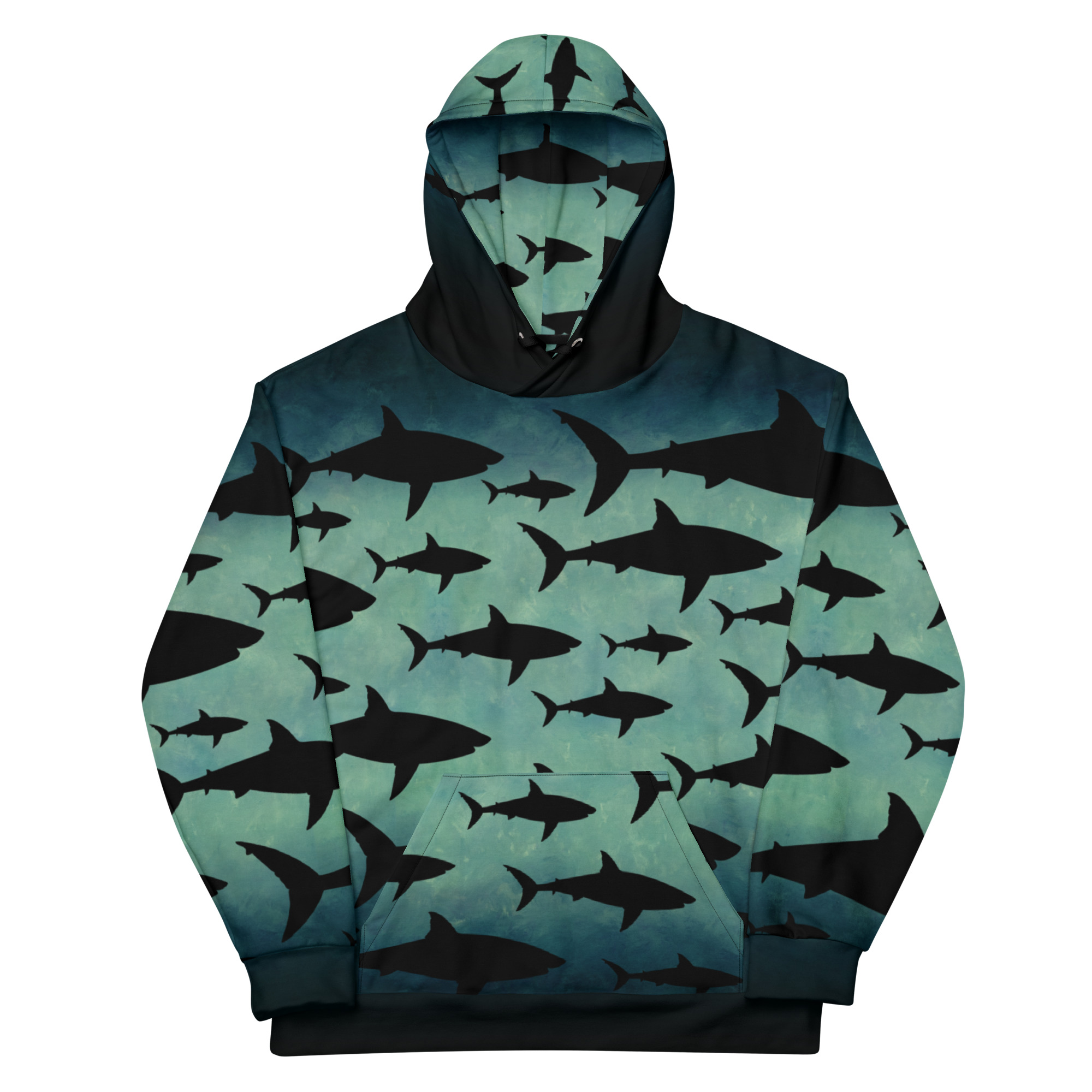 shark pattern hoodie