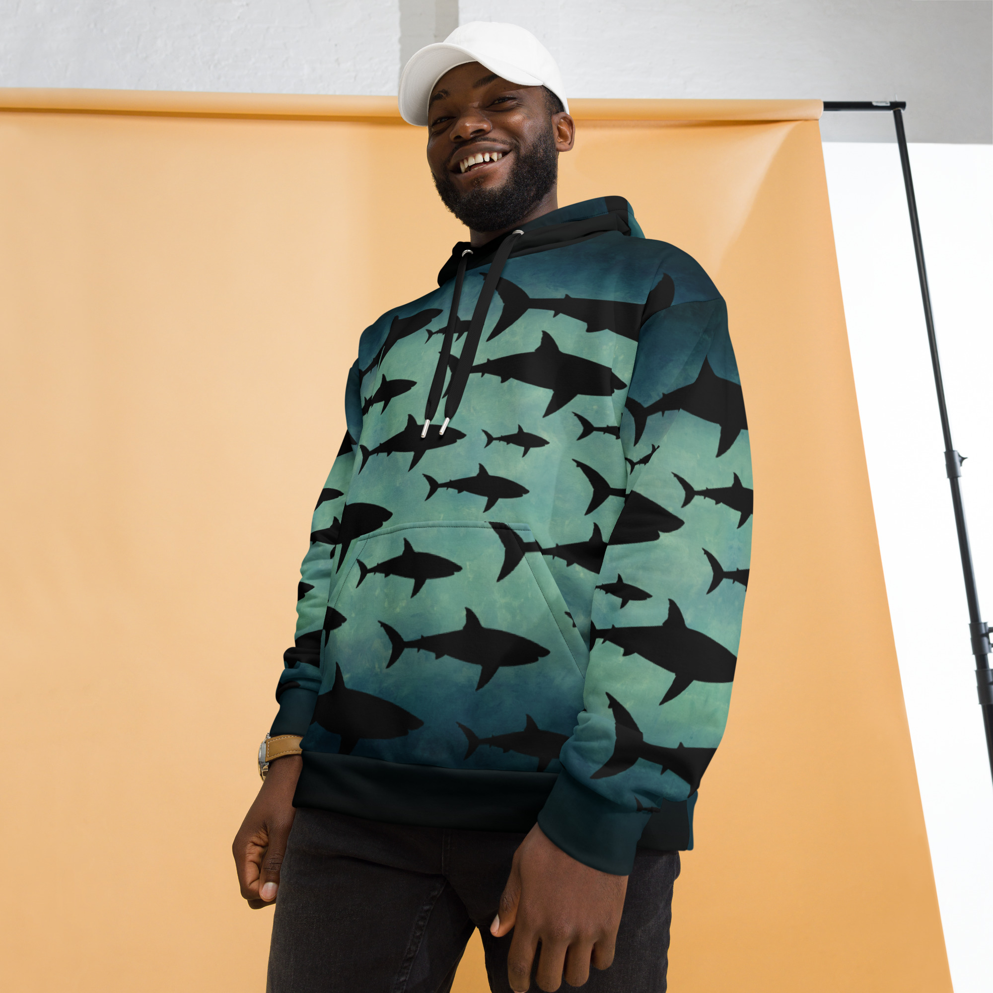 CAVIS Shark Pattern Unisex Hoodie - Image 19
