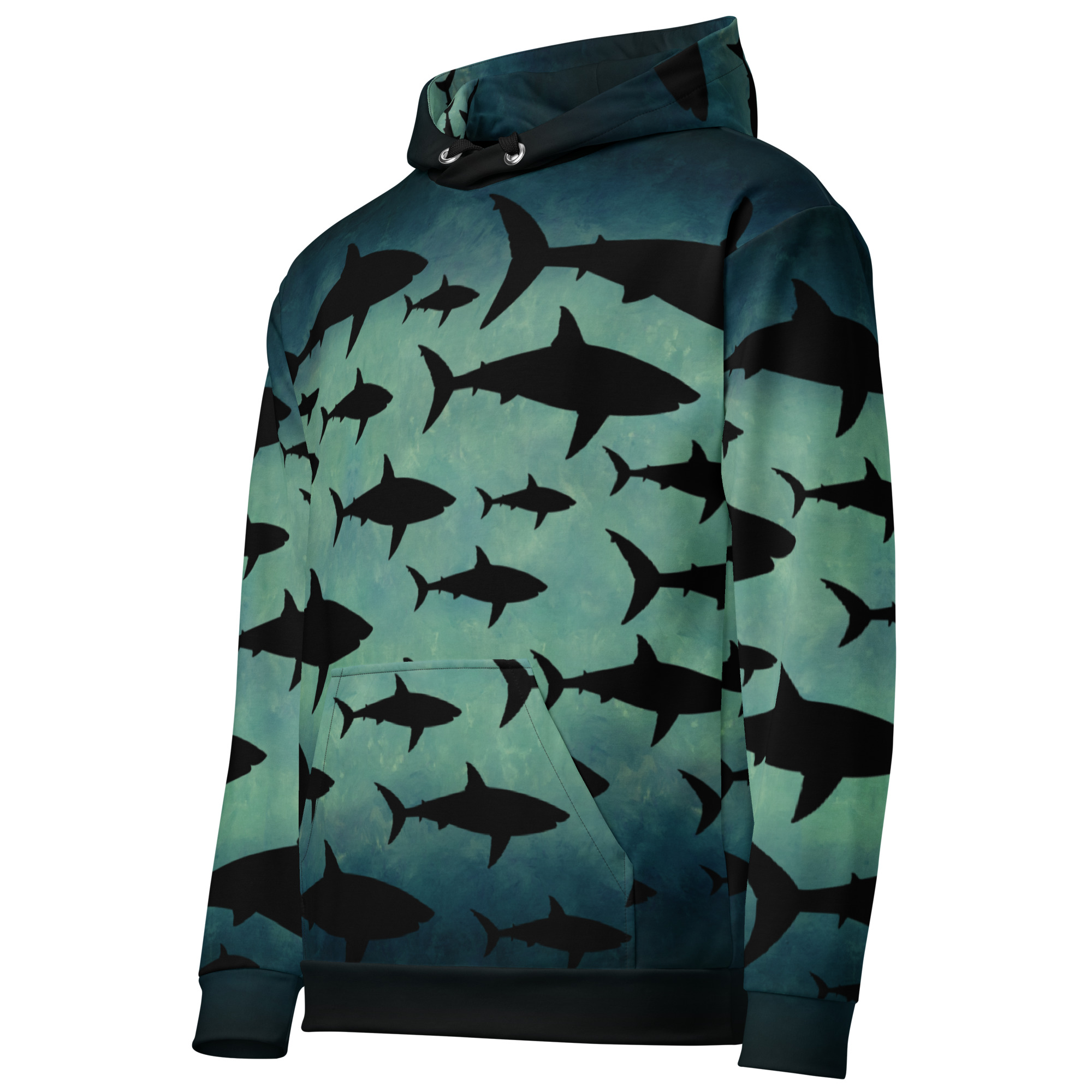 CAVIS Shark Pattern Unisex Hoodie - Image 13